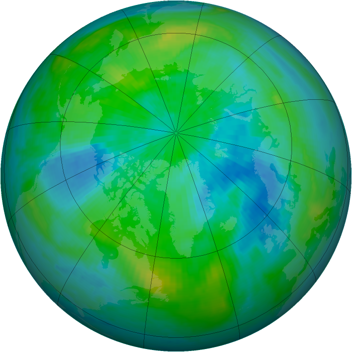 Arctic ozone map for 20 September 1998